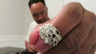 **925 SILVER** NUGGET RING FROM HARLEM BLING!!