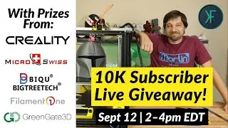 Розыгрыш для 10 тыс. подписчиков! 3D-принтер, детали и нить!