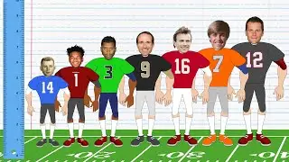 The Best NFL Quarterback at every height! (NFL Height Comparison Animation)