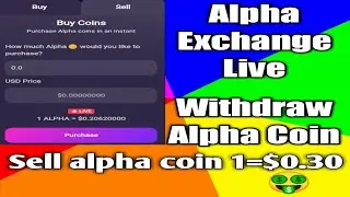 Alpha Exchange Live Sell kro coin 1  =$050 withdraw
