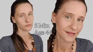 5-минутный макияж для 44-летних, для нависших век и морщин. Без консилера.