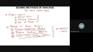 EARTHQUAKE RESISTANT DESIGN OF BUILDINGS : SEISMIC METHODS OF ANALYSIS (I)