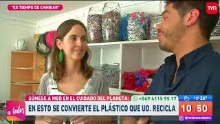 Idea-tec en el Matinal de TVN mostrando sus pinturas
