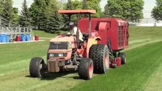 Football field - turf vacuuming