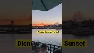 A beautiful Sunset at Disney Springs Orlando and Entertainment #shorts
