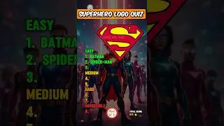 Guess The Superhero Logo Quiz | Marvel vs DC Challenge ⚡🦸&zwj;♂️ #SuperheroQuiz #Marvel #dc