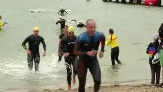 OstseeMan 2016 Schwimmen Ziel und Wechselzone