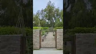 Garden Guarded by Stone Pillars