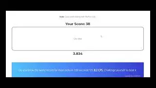 WORLD RECORD FOR THE MOST CLICKS PER SECOND [CPS]!