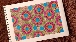 Zentangle Art | Mandala Art | How to draw a brush pen Mandalaart for beginners 