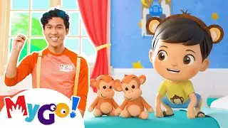 Five Little Monkeys Jump on the Bed 🙈🛏️ | MyGo! | Learn ASL & Baby Sign Language for Kids