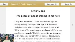 Lesson 188 and Text from A Course in Miracles - ACIM