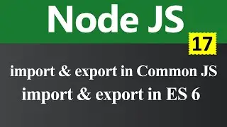 Import and Export Statement in Node JS (Hindi)