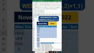 Create Calendar using Excel