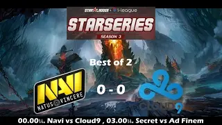Dota2 : SL i-League StarSeries Season 3 Navi vs Cloud9 , Secret vs Ad Finem (Bo2) [Thai Caster]