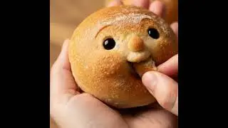 This bread roll is ALIVE 😳🥖 fluffy soft bite ASMR #Shorts #Viral #AI