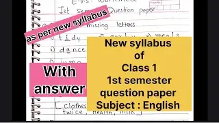 EVS |Vikas smart book | class 1 | 1st semester question paper | English medium |new syllabus | 2025 