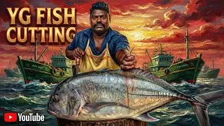 KASIMEDU SPEED SELVAM 🔥 TREVALLY FISH CUTTING 🔥  #kasimedufishmarketlatest #speedselvam