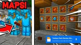 The best PVP texture pack review map | MCPE 1.21.92 [ mods by adil ]