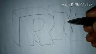 How to draw free hand 3D text or letters