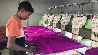 এমব্রয়ডারি ডিজাইন মেশিনের কিরকম ভাবে কাপড় লাগানো হয় সেই ভিডিও #viralvideo #embroiderydesignparts 