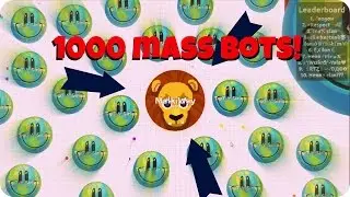 1000 MASS BOTS//DESTROYING BOT USERS //INSANE POPSPLITS //AGARIO