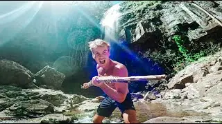 Solo Survival Challenge Inside a Waterfall (No Food, No Water)