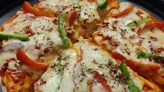 Readymade base pizza recipe in microwave oven | Instant pizza recipe