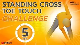 5 Minute Standing Cross Toe Touch Challenge | Core strength and Flexibility