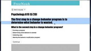 Psychology A19 (5/20) Behavior modification program