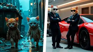 😱Poor Orphan Cat Brothers Robbed a Bank And Became Rich!💪🤑