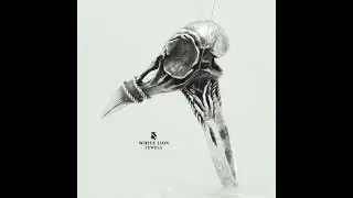 Bird Gothic Skull Flower 925 Sterling Silver Ring