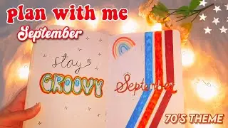 70'S THEME BULLET JOURNAL SETUP | September bullet journal spreads | 2021 Bullet journal 📀🎞🍂