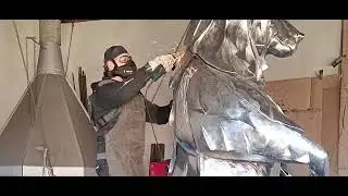 Make metal bear sculpture part 5,Art of flame,#medved #ironart#metalart#sculpture#blacksmith#animal