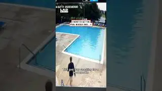 This guy was trying to retrieve a pool noodle when he slipped into the pool #funnyfails #shorts