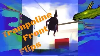 Front Flips and twists on trampoline - Trampoline front flip fails - DragoNate Parkour