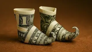 Money Origami Elf Shoes &ndash; Cute Dollar Elf Shoe Tutorial