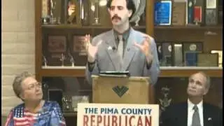 Borat visits the Pima County Republican club.