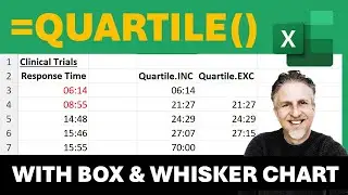 Excel Quartile Formula | .INC vs .EXC | & How to Make a Box and Whisker Chart