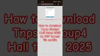 how to download Tnpsc Group4 Hall ticket as PDF format tnpsc Group4 Hall ticket released 2025 #tnpsc