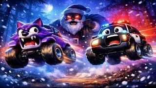 Christmas Night Showdown 🎄🎁 Santa vs Monster Truck&mdash;Who Gets the Special Gift? 🔥| Vehicles Animation