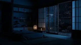 Warm Comfort: Heavy Rain Sounds in Cozy Hut with Lanterns - Relaxing Sleep for Tired Minds ✨