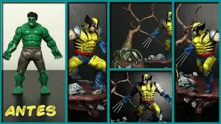 Transformando o Hulk em Wolverine. Toy Makeover.