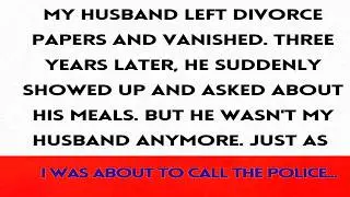 My Husband Disappeared After Leaving Divorce Papers, Then Came Back Three Years Later...
