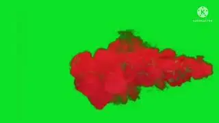 Green screen Red smoke bomb/copyright free