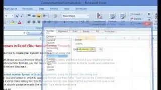 Creating Custom Number Formats in Excel VBA & using the Number Format Property