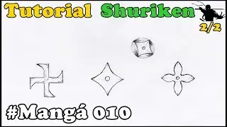 Como Desenhar Shuriken Arma Ninja Mangá 010 - How to Draw Manga