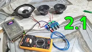 2.1 Class D Amplifier Board 100w Subwoofer 50w 2 Speaker | Electronics Verma 