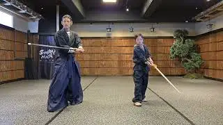 241216 Zeke & Papa in samurai training