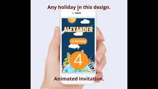 Animated Birthday Party Invitation, Video Invitation